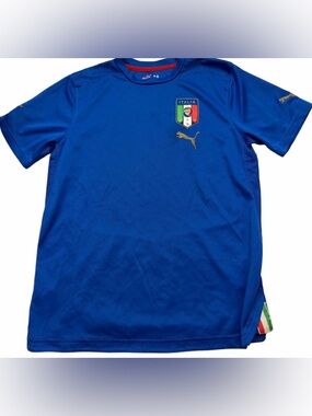 Puma Kids Royal Blue Italy Italia Soccer Football Jersey